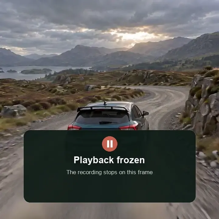 OBS recording repair illustration: frozen gameplay, file checking and repair, then continuous playback.