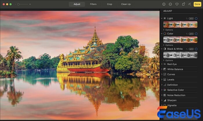 adjust black and white photo color and light
