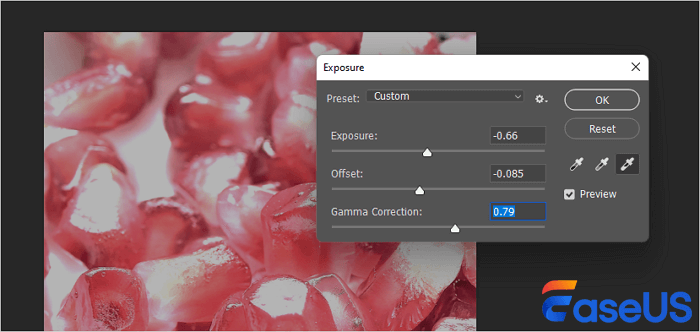 adjust exposure in Photoshop